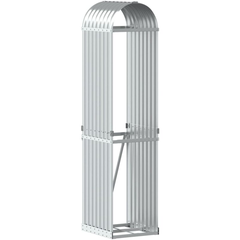 foto del prodotto vidaxl portaceppi argento 40x45x170 cm in acciaio zincato