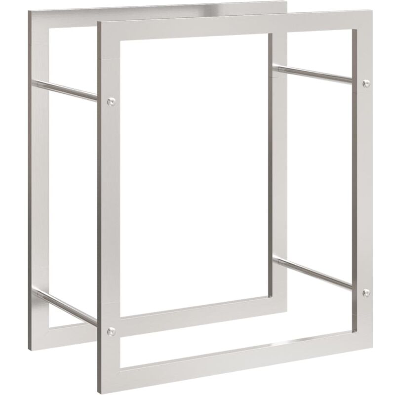 foto del prodotto vidaxl portalegna 50x28x56 cm in acciaio inossidabile