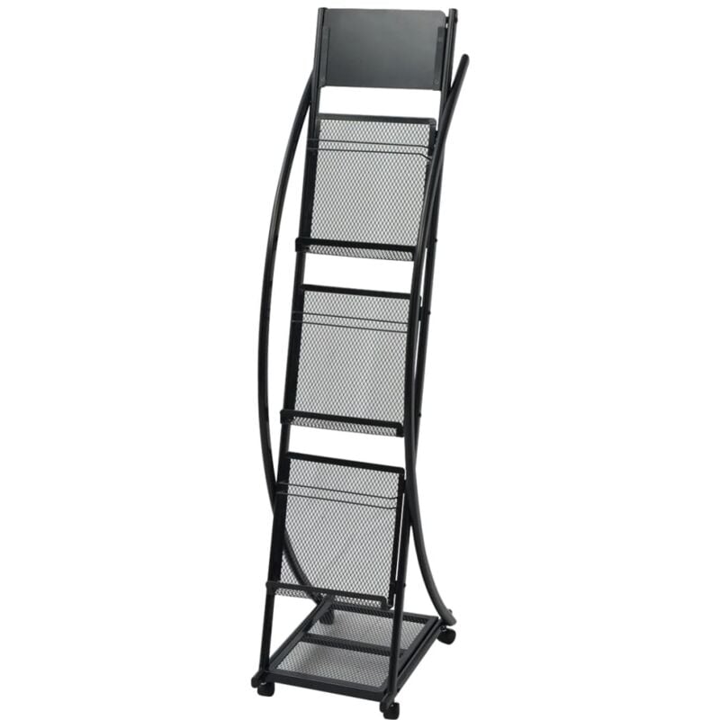 foto del prodotto vidaxl portariviste 40x32x131 cm nero a4