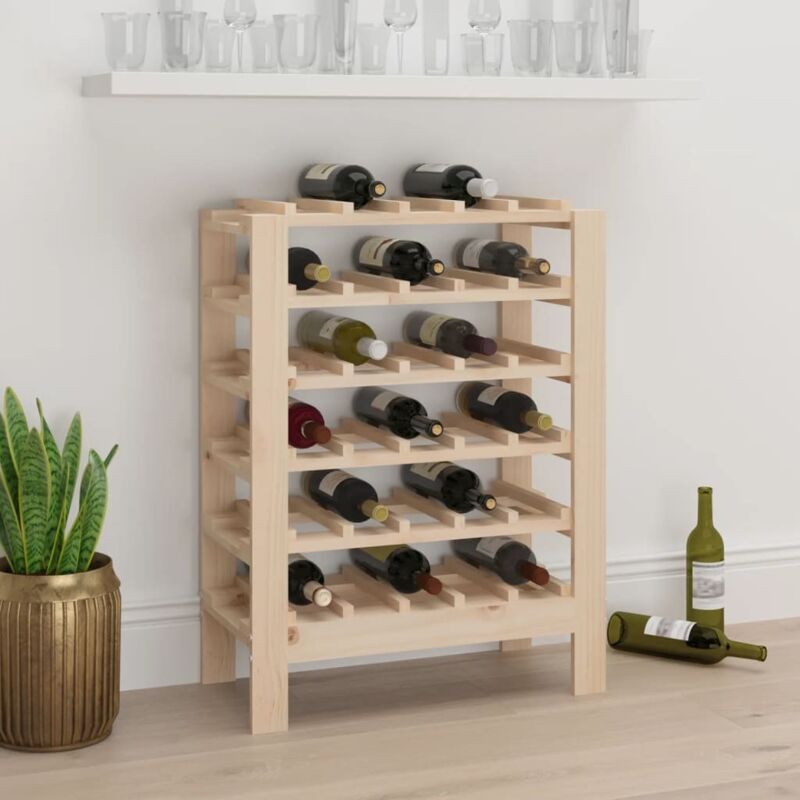 foto del prodotto vidaxl portavini 61,5x30x82 cm in legno massello di pino