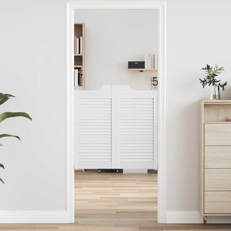 foto del prodotto vidaxl porte a battente 2 paio design a lamelle bianco 80x80 cm