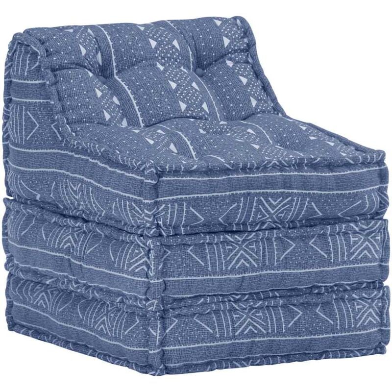 foto del prodotto vidaxl pouf modulare indaco in tessuto
