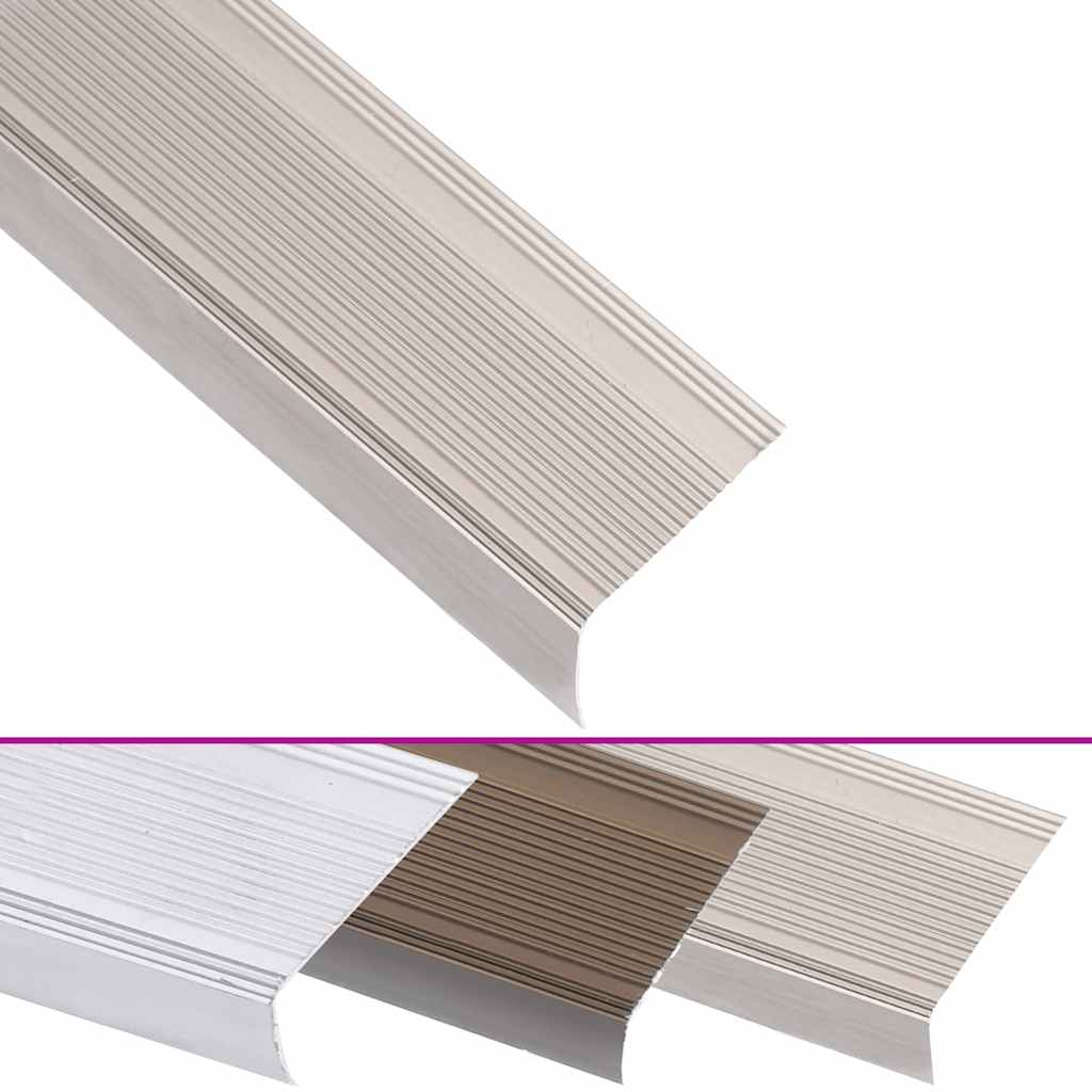 foto del prodotto vidaxl profili a l per gradini 15 pz in alluminio 90 cm champagne