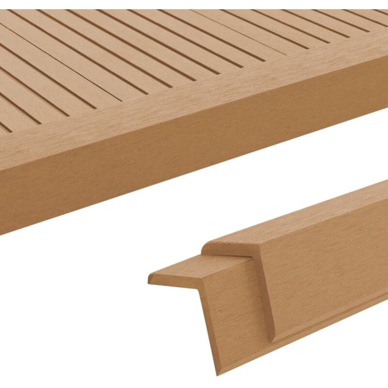 foto del prodotto vidaxl profili angolari per bordi 5 pz in wpc 170 cm color teak