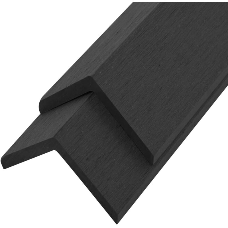 foto del prodotto vidaxl profili angolari per bordi 5pz in wpc 170 cm nero