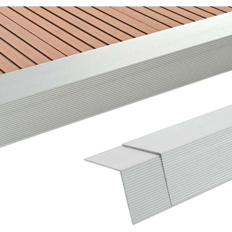 foto del prodotto vidaxl profili angolari per decking resistenti ad agenti atmosferici in alluminio 170cm