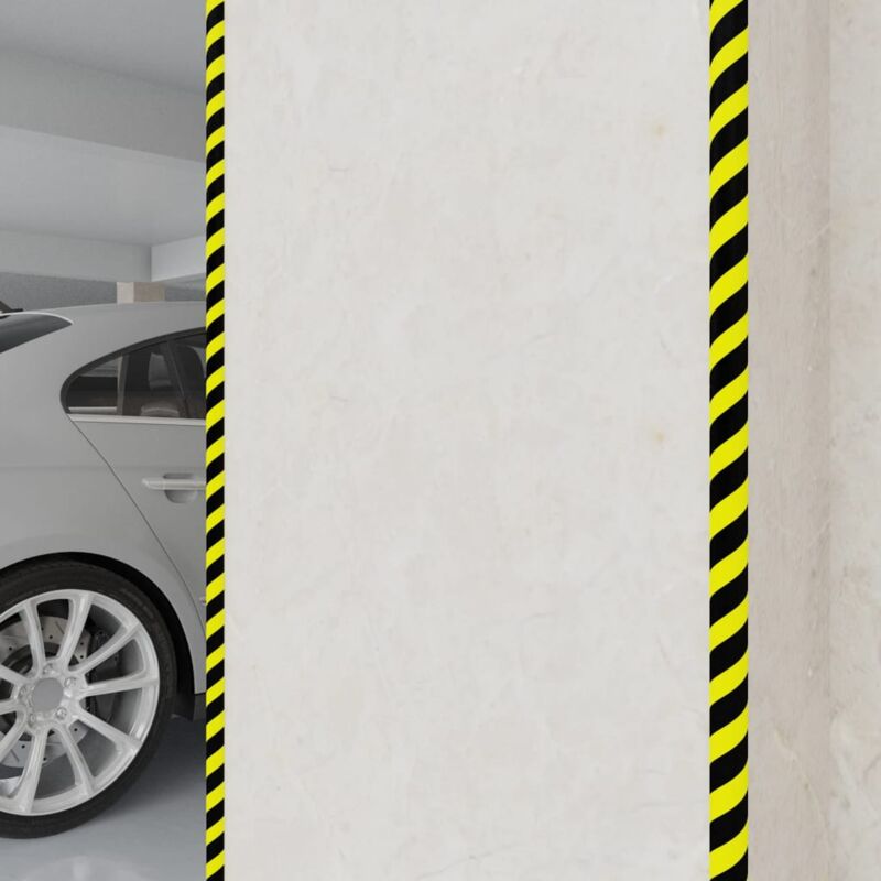 foto del prodotto vidaxl protezioni angoli 2pz giallo e nero 4x3x100 cm in pu