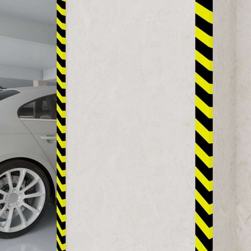 foto del prodotto vidaxl protezioni angoli 2pz giallo e nero 6x2x101,5 cm in pu