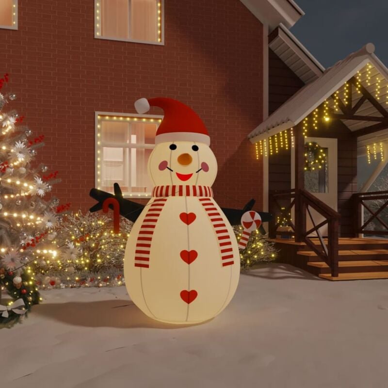 foto del prodotto vidaxl pupazzo di neve gonfiabile con led 250 cm