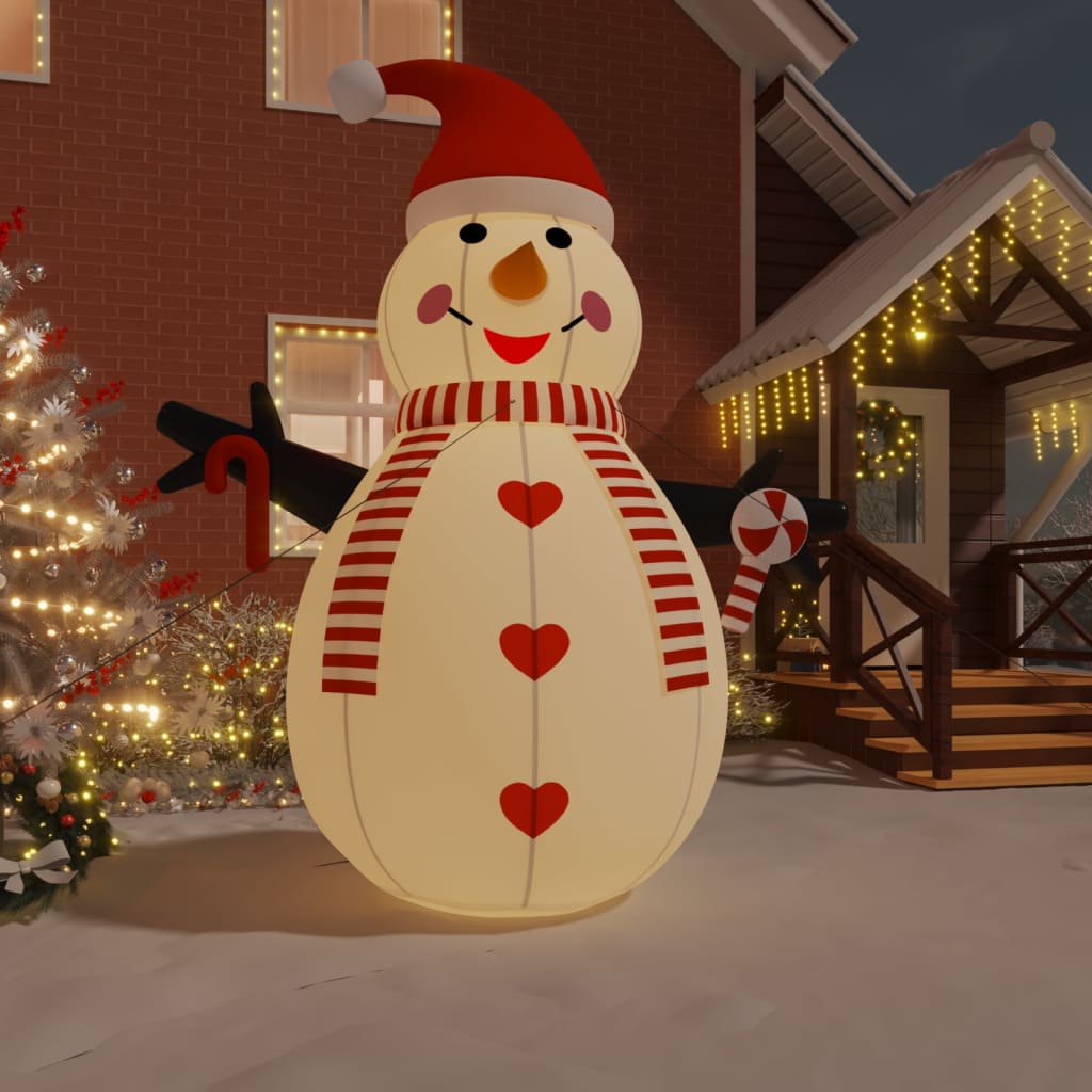 foto del prodotto vidaxl pupazzo di neve gonfiabile con led 460 cm