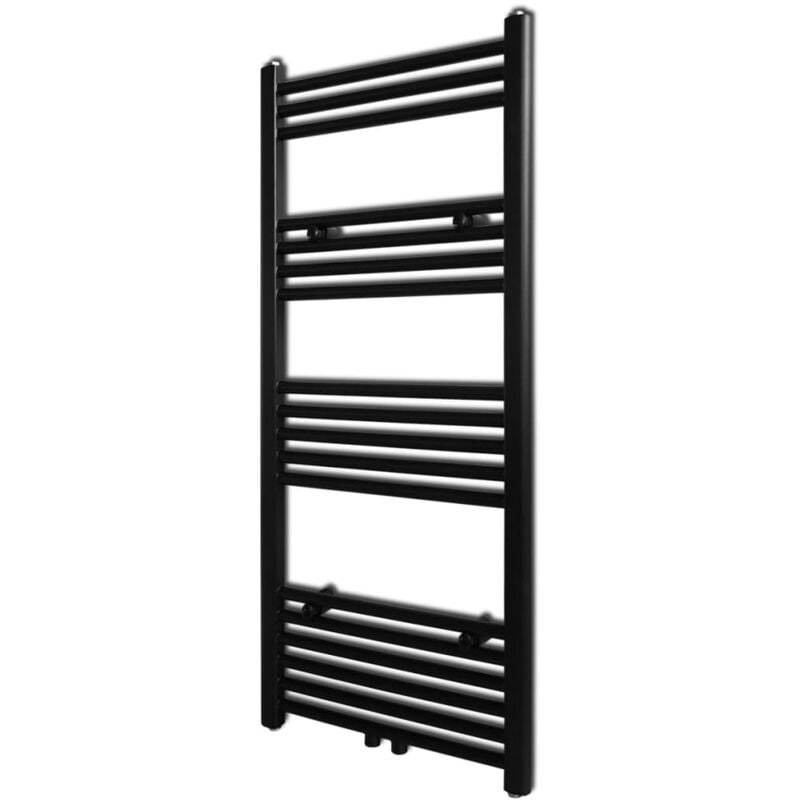 foto del prodotto vidaxl radiatore scaldasalviette centrale dritto nero varie dimensioni dimensioni 500x1160 mm