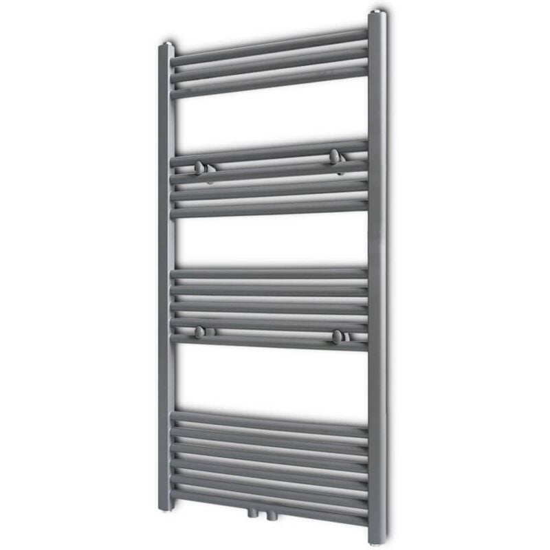 foto del prodotto vidaxl radiatore scaldasalviette da bagno dritto grigio varie dimensioni dimensioni 600x1160 mm