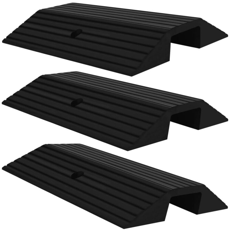 foto del prodotto vidaxl rampe per soglia a ponte 3pz 49x40x8 cm gomma