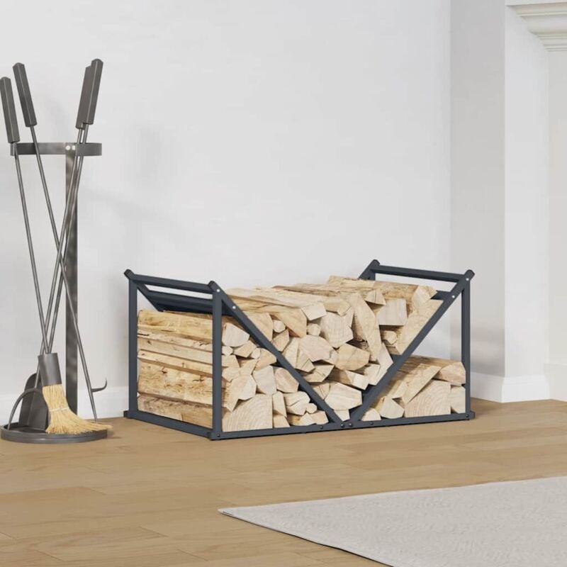 foto del prodotto vidaxl rastrelliera per legna da ardere antracite 70x43x34,5 cm