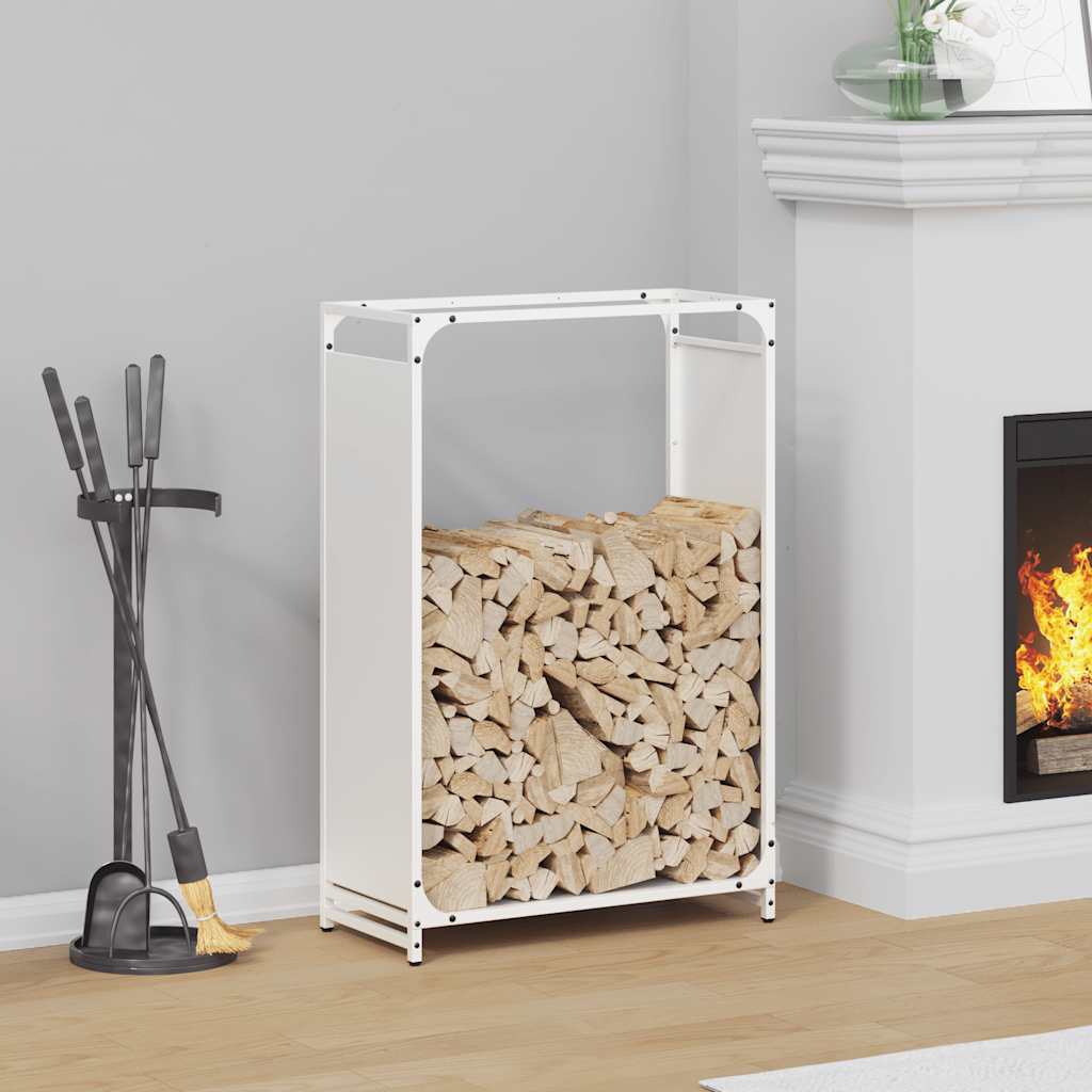 foto del prodotto vidaxl rastrelliera per legna da ardere bianca 60x28x90 cm