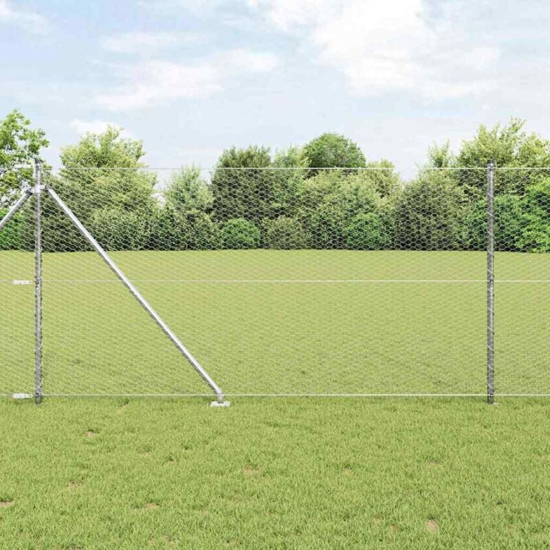 foto del prodotto vidaxl recinto esagonale 1,2x10 m acciaio galvanizzato