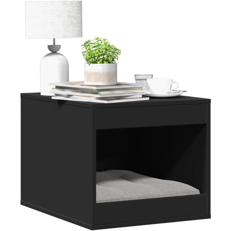 foto del prodotto vidaxl recinto per lettiera per gatti nero 47x59x42 cm in truciolato