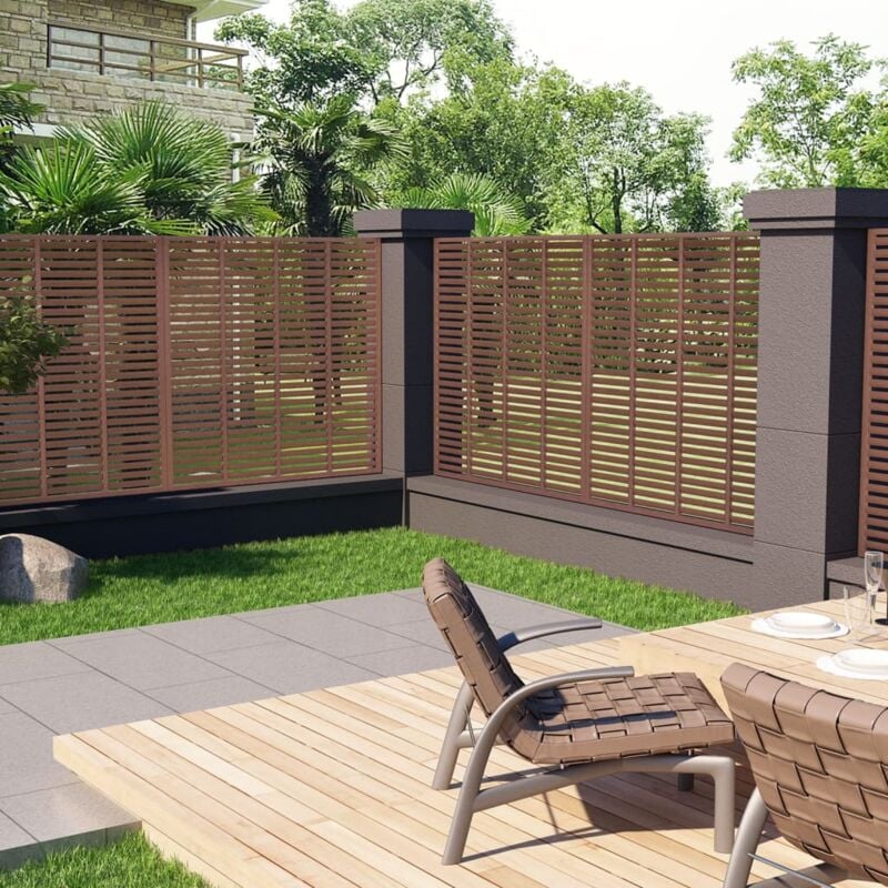 foto del prodotto vidaxl recinzione a persiana in wpc 180x180 cm design moderno per giardini vari colori colore marrone