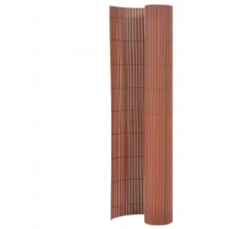 foto del prodotto vidaxl recinzione da giardino a doppio lato 110x400 cm marrone