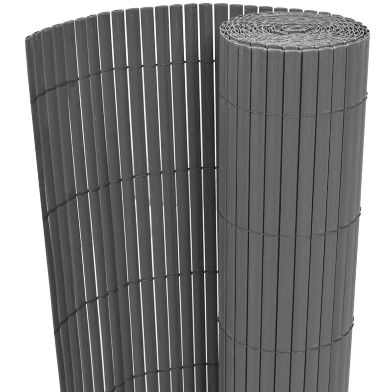foto del prodotto vidaxl recinzione da giardino a doppio lato in pvc frangivista da 90x300cm vari colori colore grigio