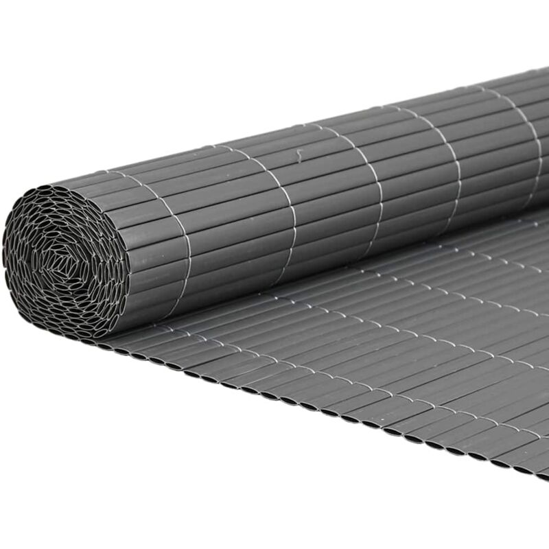 foto del prodotto vidaxl recinzione da giardino bifacciale grigia 1,8x3 m in pvc
