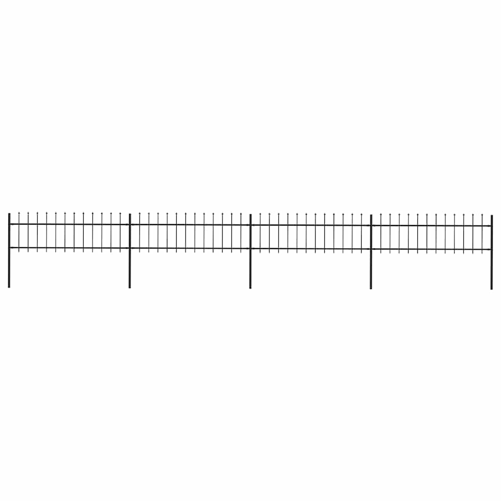 foto del prodotto vidaxl recinzione da giardino con punta a lancia acciaio 6,8x0,6m nera