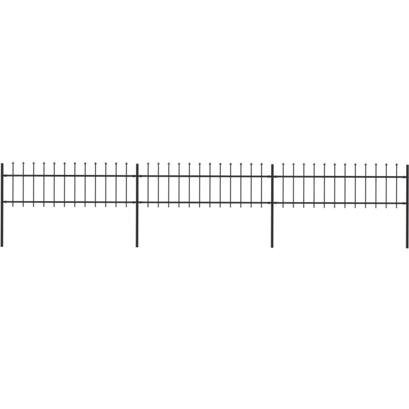 immagine 0 del prodotto vidaxl recinzione da giardino con punta a lancia nero h 60 cm varie dimensioni dimensioni 5.1 x 0.6 m