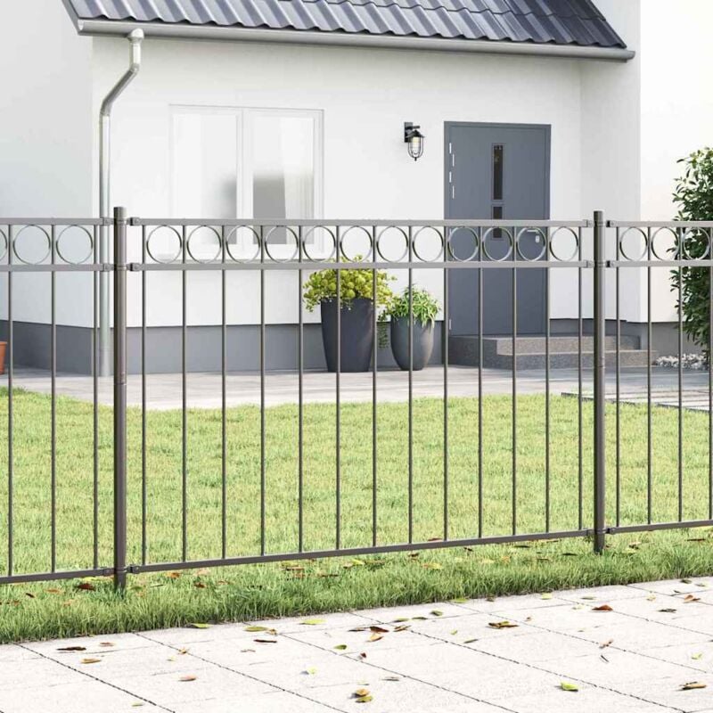 foto del prodotto vidaxl recinzione da giardino grigia 1,7x1 m in acciaio