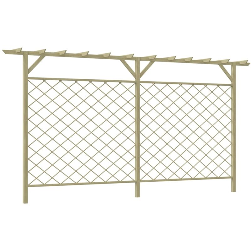 foto del prodotto vidaxl recinzione di lattice con pergolato per giardino in legno