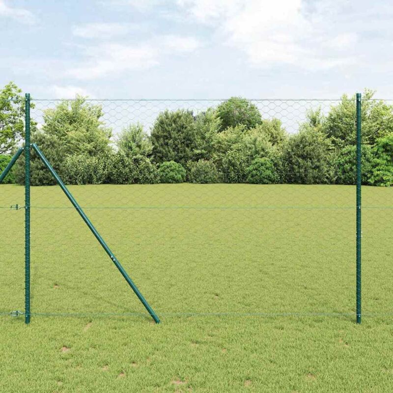 foto del prodotto vidaxl recinzione esagonale grigio 1,5x50 m acciaio