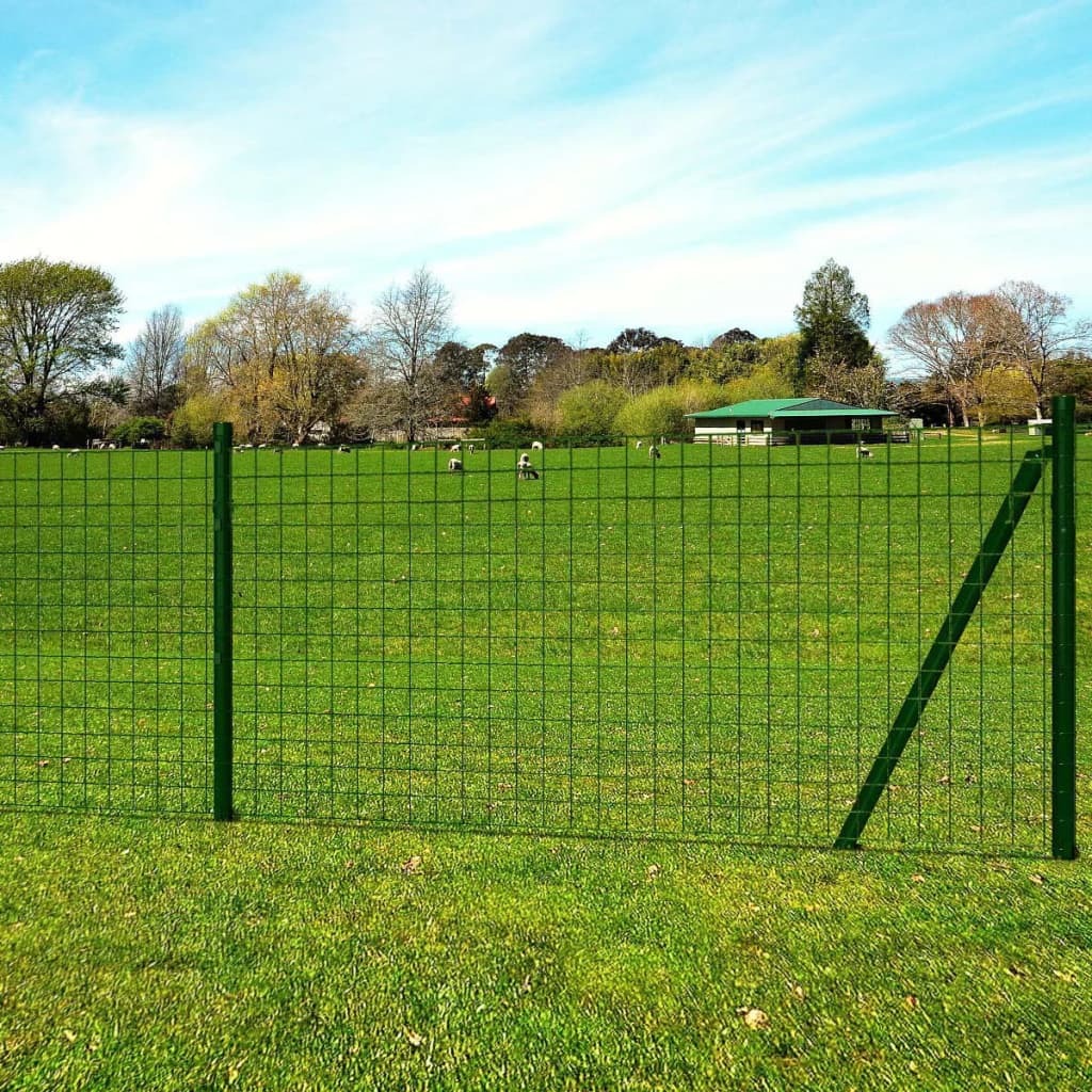 foto del prodotto vidaxl recinzione euro in acciaio 25x1,7 m verde