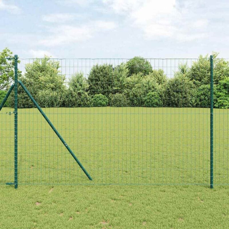 foto del prodotto vidaxl recinzione euro verde 1.5 x 10 m ferro rivestito in pvc