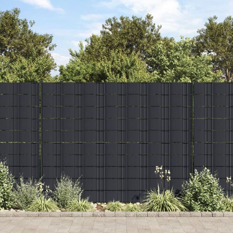 foto del prodotto vidaxl recinzione frangivento 4 pz in pvc 35x0,19m grigio scuro opaco
