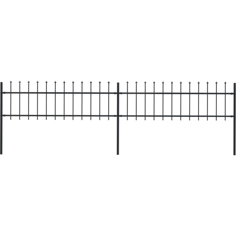 foto del prodotto vidaxl recinzione giardino con punta a lancia in acciaio 3,4x0,6m nera