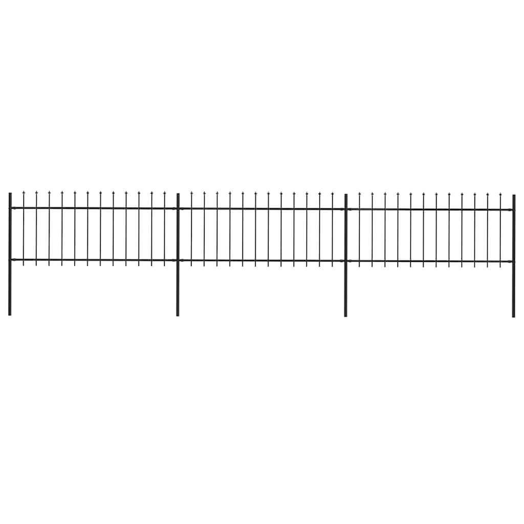foto del prodotto vidaxl recinzione giardino con punta a lancia in acciaio 5,1x0,8m nera