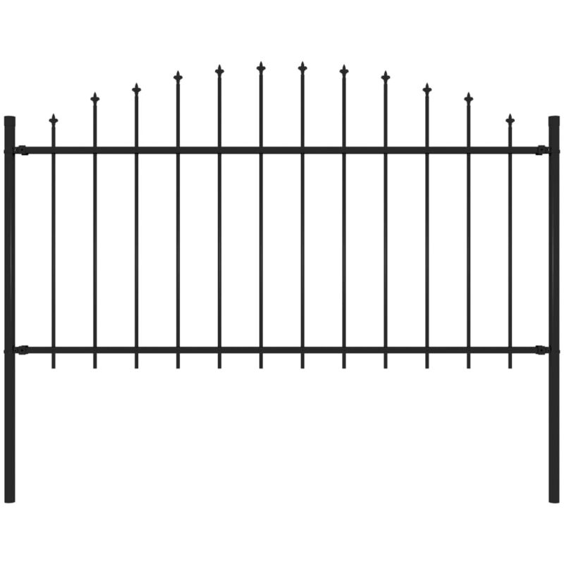 foto del prodotto vidaxl recinzione giardino punta a lancia lunghezza 1,7m varie dimensioni dimensioni 125 150 cm