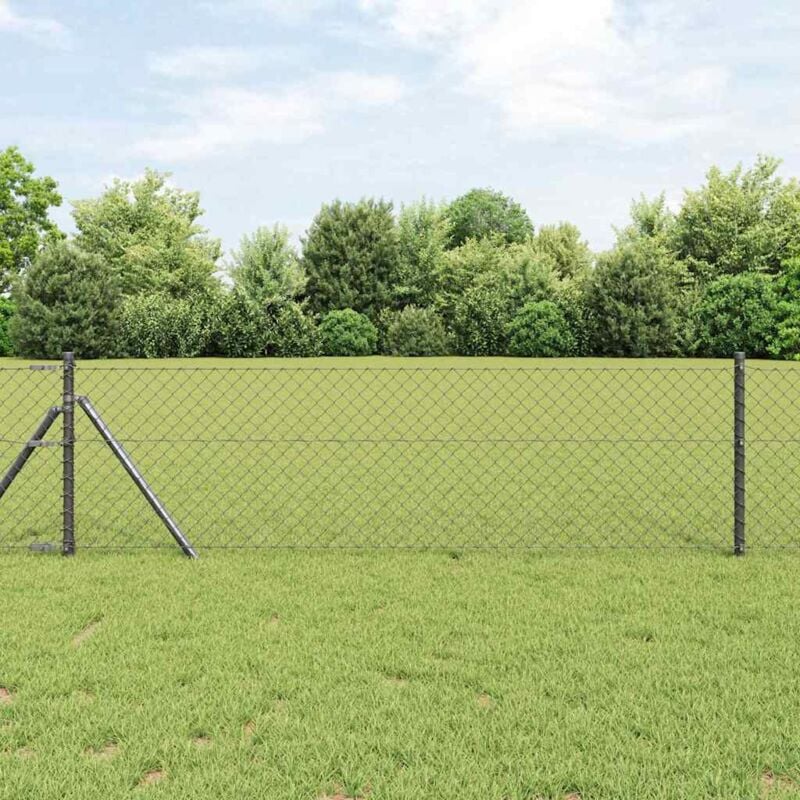 foto del prodotto vidaxl recinzione grigio 10 x 0.6 m acciaio zincato