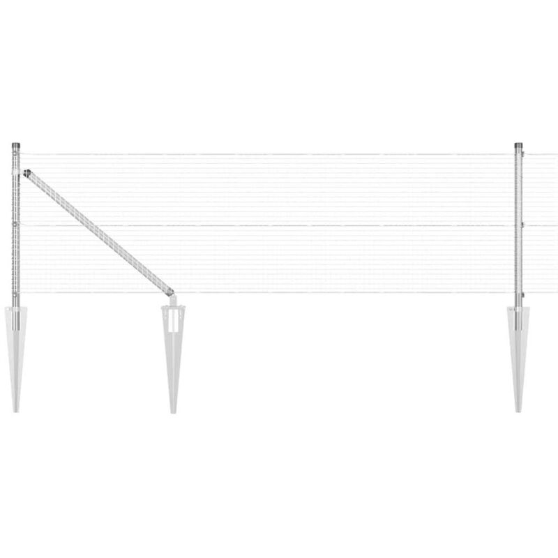 foto del prodotto vidaxl recinzione in rete saldato con 13 picchetti da 0.6x50 m in acciaio zincato