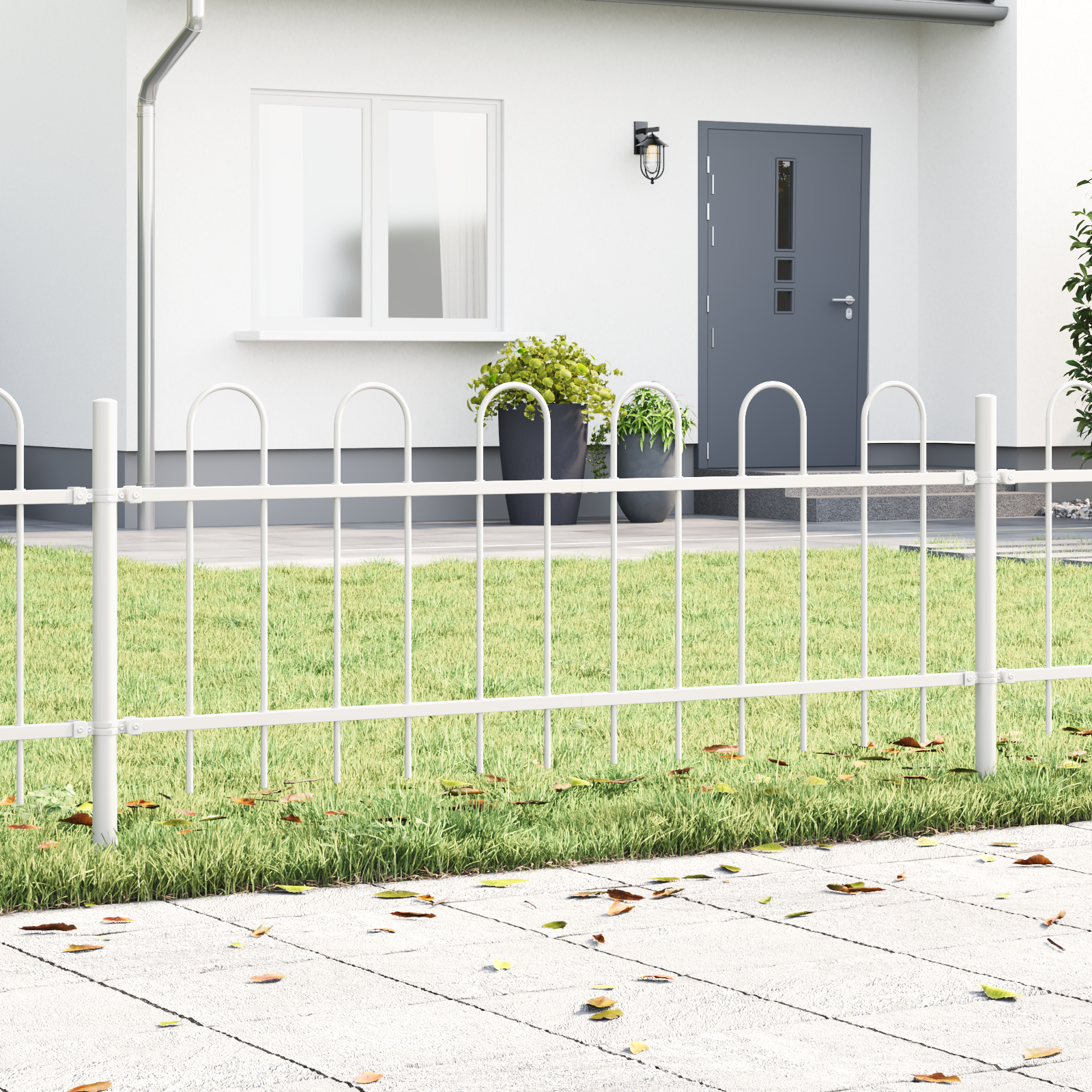 foto del prodotto vidaxl recinzione per giardino bianco 6.8 x 0.6 m