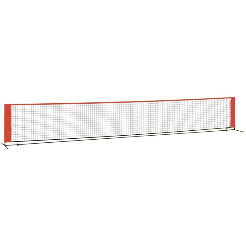 foto del prodotto vidaxl rete da tennis nera e rossa 600x100x87 cm in poliestere