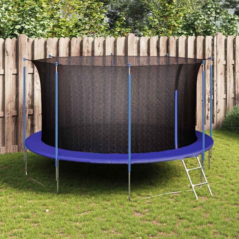 foto del prodotto vidaxl rete di sicurezza per trampolino rotondo con cerniera varie dimensioni dimensioni 3.96 m