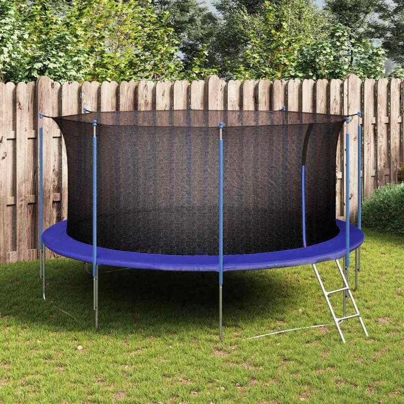 foto del prodotto vidaxl rete di sicurezza per trampolino rotondo con cerniera varie dimensioni dimensioni 4.26 m
