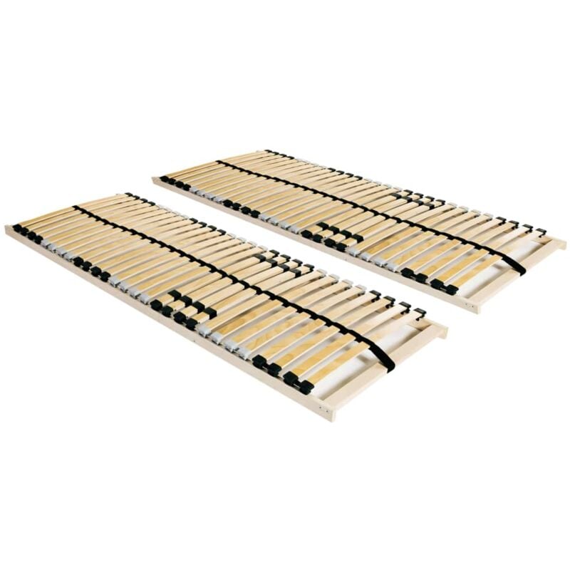 foto del prodotto vidaxl reti a doghe 2 pz 7 zone con 28 doghe in legno 70x200 cm