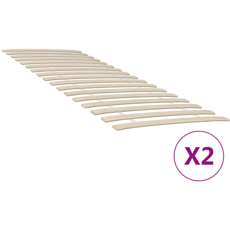 foto del prodotto vidaxl reti a doghe con 34 doghe 2 pz 80x200 cm