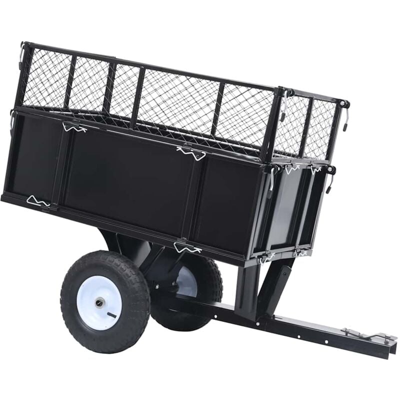 foto del prodotto vidaxl rimorchio ribaltabile per tosaerba carico 150 kg