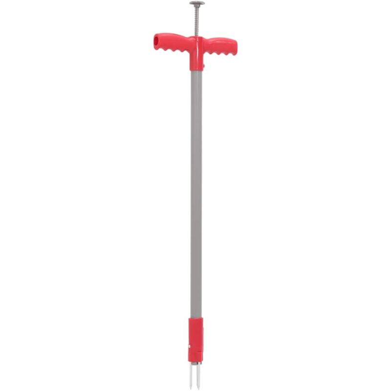 foto del prodotto vidaxl rimuovi erbacce rosso grigio 93,5 cm acciaio verniciato polvere