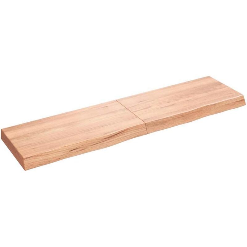 foto del prodotto vidaxl ripiano muro marrone 120x30x 2 6 cm massello rovere trattato