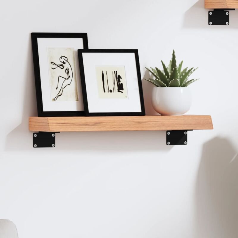 foto del prodotto vidaxl ripiano muro marrone chiaro 40x10x4 cm massello rovere trattato