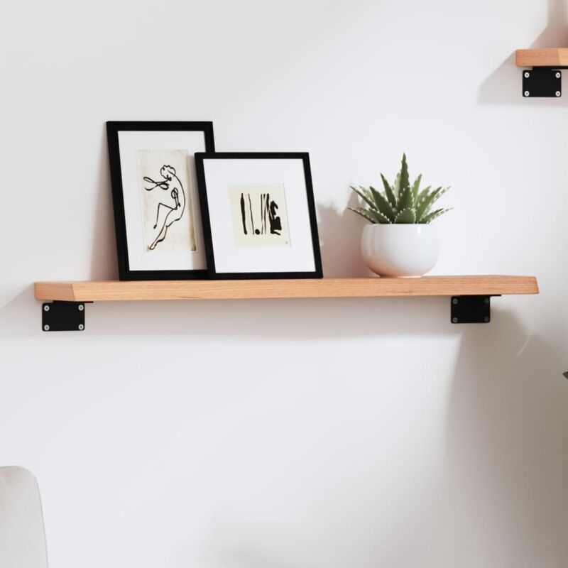foto del prodotto vidaxl ripiano muro marrone chiaro 60x10x2 cm massello rovere trattato