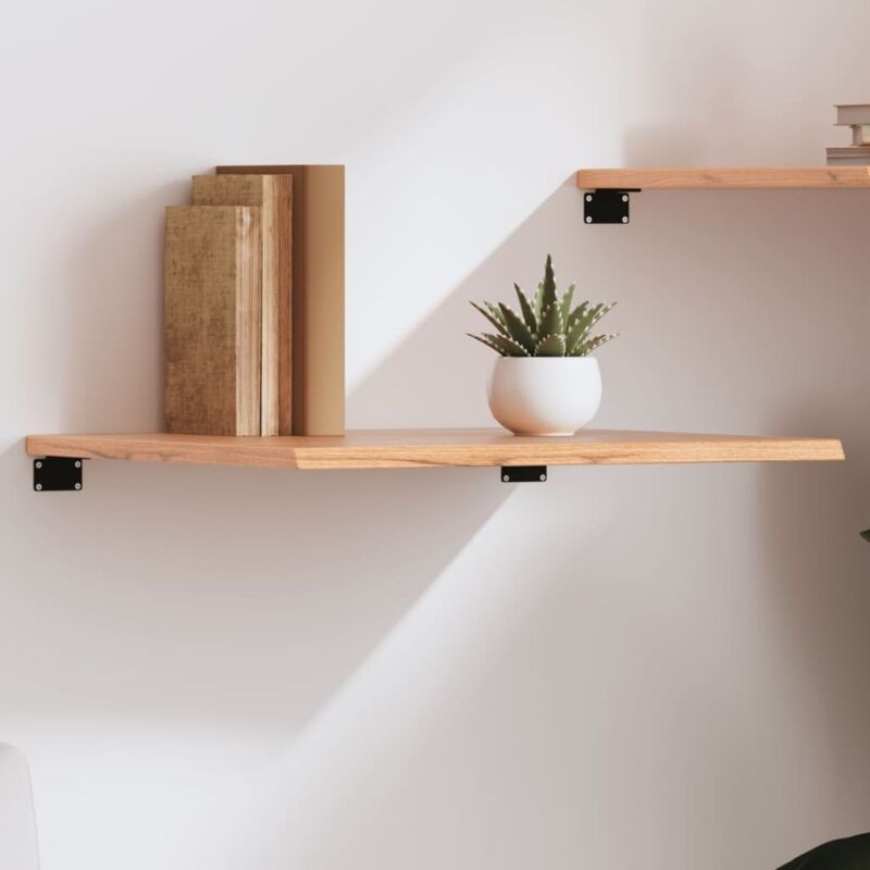 foto del prodotto vidaxl ripiano muro marrone chiaro 60x60x2 cm massello rovere trattato